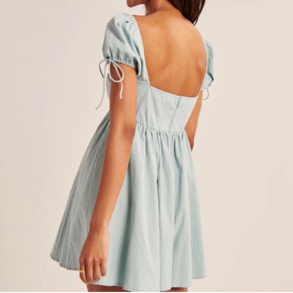 Babydoll blue mini dress - Picture 2 of 6